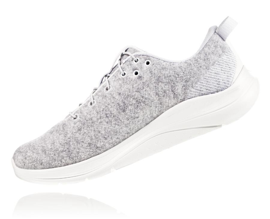 Hoka One One Koşu Ayakkabısı Kadın Gri - Hupana Flow Wool - NR7382159